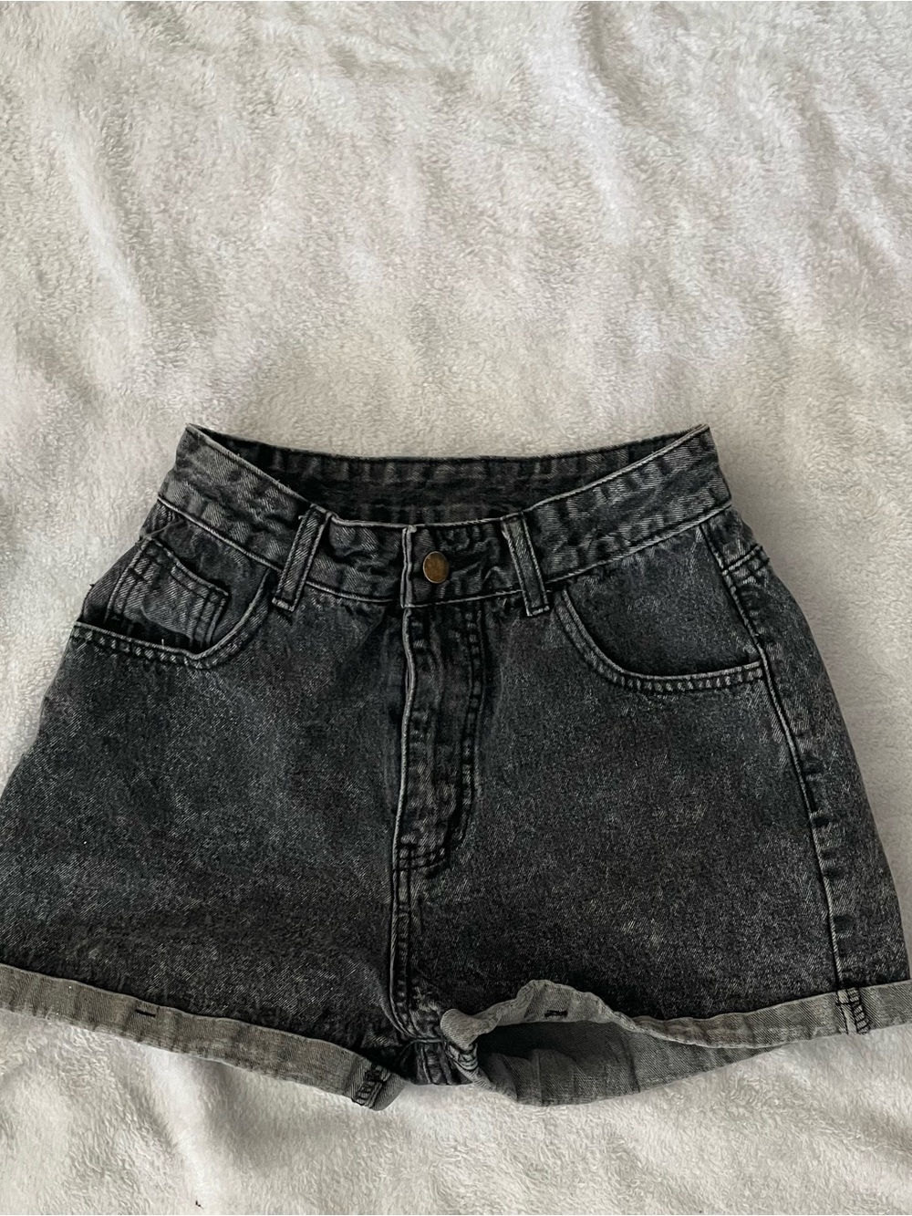 High waist shortie shorts
